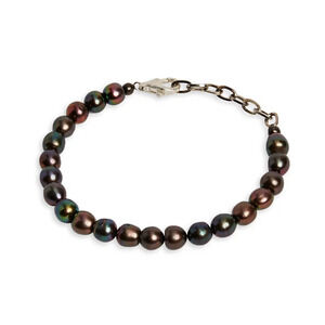 The Monotype The Caden Black Cultured Freshwater Pearl Bracelet Black Multi